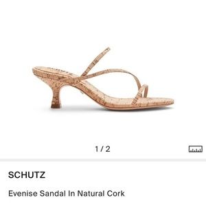 Schutz EVENISE sandal in natural cork